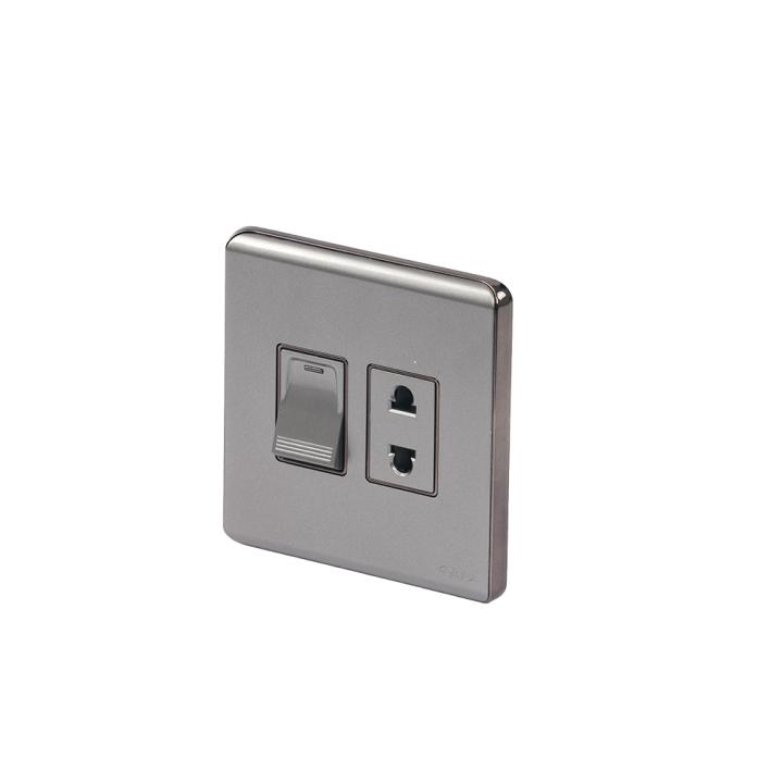 HEE Magnolia Gray 2 pin Socket with Switch