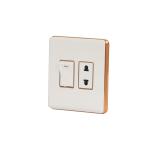 HEE Magnolia White 2 pin Socket with Switch