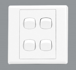 Orange 1 Way 4 Gang Switch