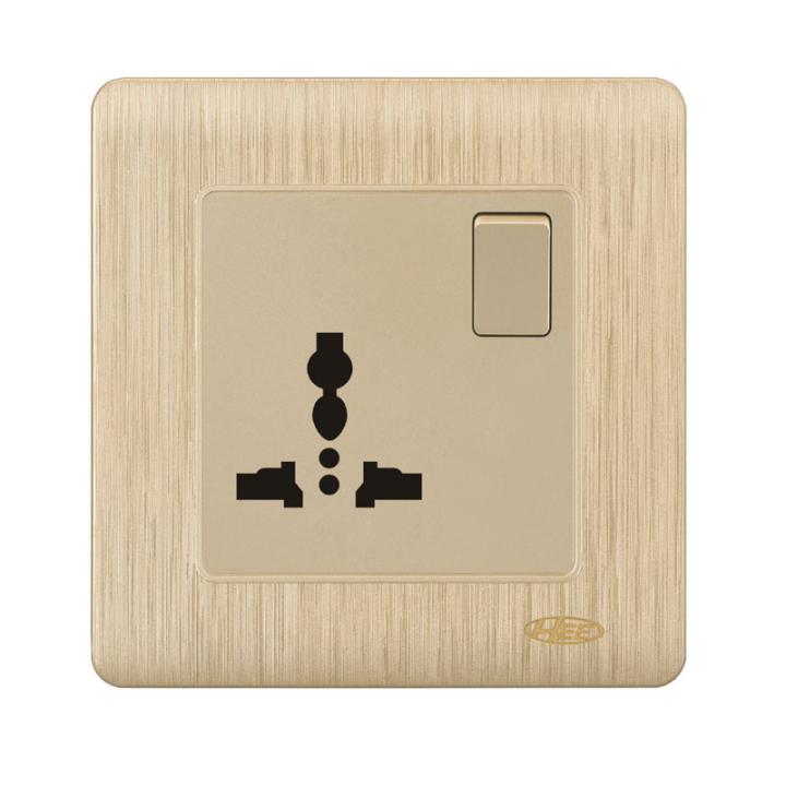 HEE Rose Gold 13A 3 Pin Multi Socket with Switch