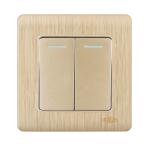 HEE Rose Gold 2 Gang 1 Way Switch