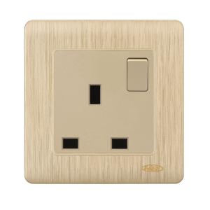 HEE Rose Gold 13A 3 Pin Flat Switch Socket