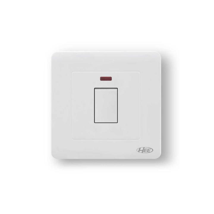 HEE Rose White 20A DP Switch