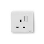 HEE Rose White 13A Flat Switched Socket