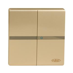HEE Elegant Gold 2 Gang 1 Way Switch