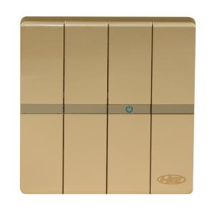 HEE Elegant Gold 4 Gang 1 Way Switch