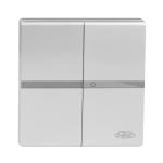 HEE Elegant White 2 Gang 1 way Switch