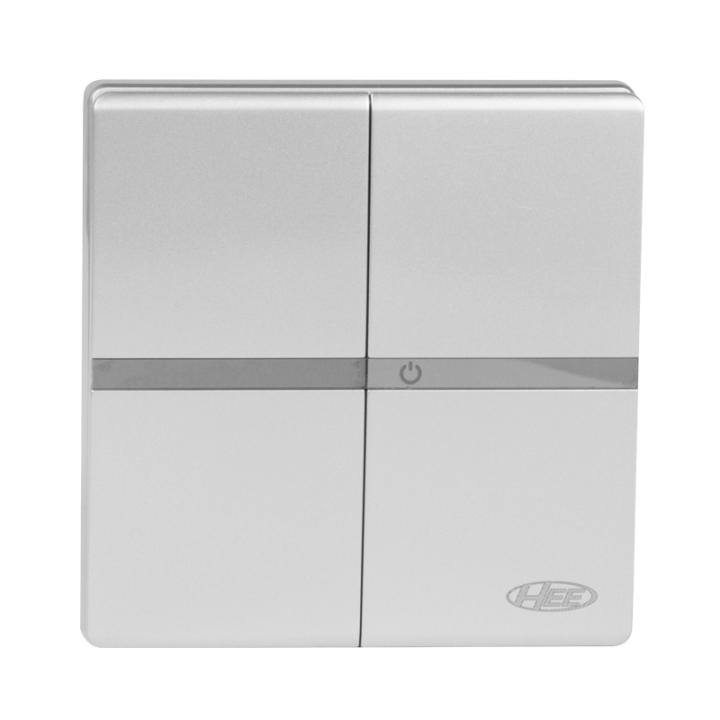 HEE Elegant White 2 Gang 1 way Switch