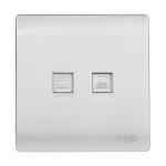 HEE Elegant White Telephone & Internet Socket