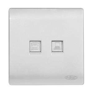 HEE Elegant White Telephone & Internet Socket
