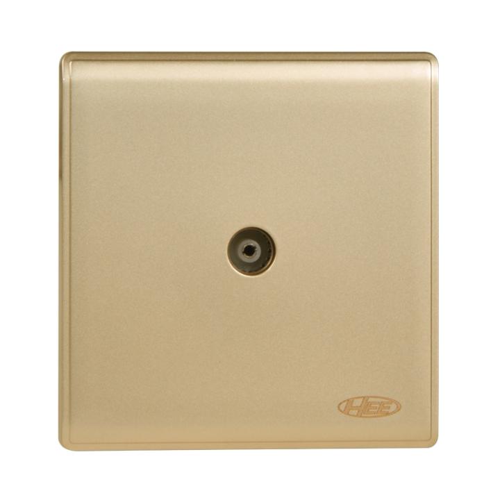 HEE Elegant Gold Single TV Switch Outlet